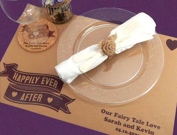 Paper placemats for wedding