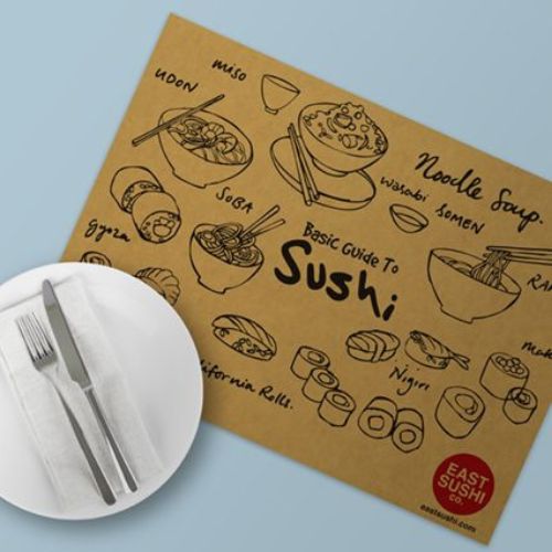 brown paper placemats